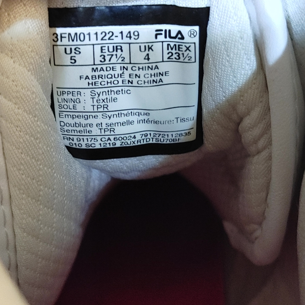 Kids Fila hightops white with rainbow stripe - Picture 5 of 5